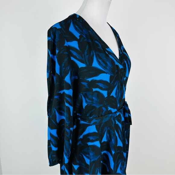 H by Halston Blue Wrap Dress Size XL - Picture 5 of 11